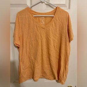 Orange short sleeve shirt